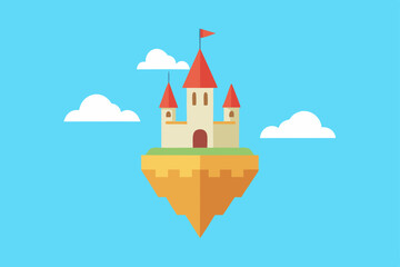 vector illustration of a castle