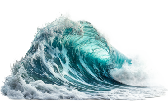 Majestic ocean wave captured in dynamic motion