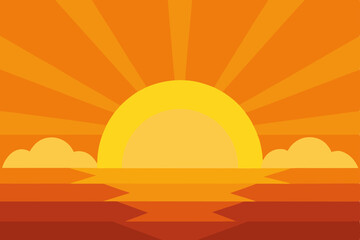 sunset over the mountains