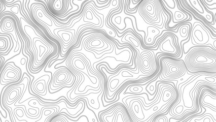 Grey contours vector topography. Geographic mountain topography vector illustration. Topographic pattern texture. Map on land vector terrain. Elevation graphic contour height lines. 
