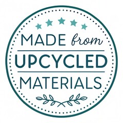 Obraz premium upcycled materials badge, sustainable mood, featuring 
