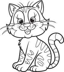 cat cartoon animal icon