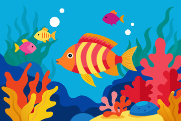 Fototapeta premium tropical fish in aquarium