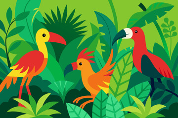 Fototapeta premium birds on a branch