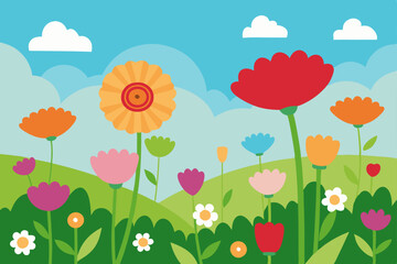 seamless pattern with flowers