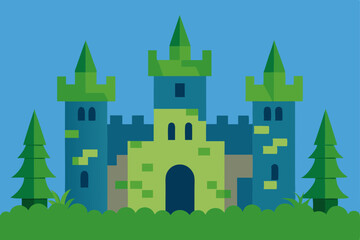 vector illustration of a castle