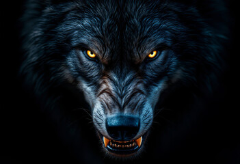 An angry wolf bares its teeth showing a threatening grimace © Ascents