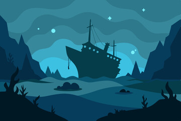 Obraz premium ship in the night