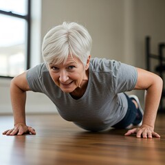 senior woman exercising