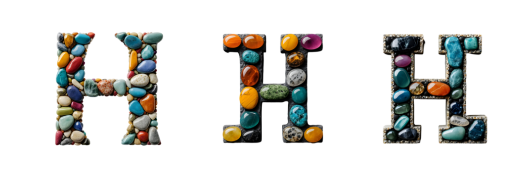 Stones Forming the Letter "H"