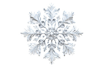 Intricate white snowflake design for winter decor