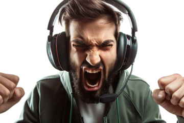 The Rage of a Gamer Losing a Match in the Heat of Battle