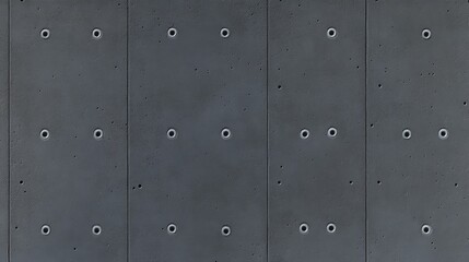 Close Up of Dark Gray Concrete Wall with Geometric Pattern and Industrial Construction