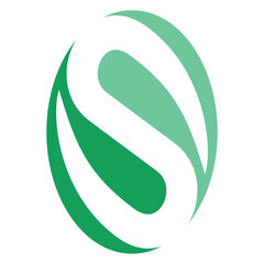 Stylized letter S logo design.