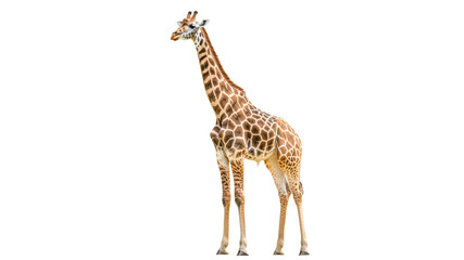 Giraffe standing gracefully in natural habitat
