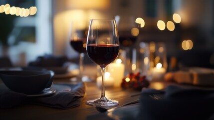 Moderate drinking during an intimate dinner at home. Featuring connection and balance
