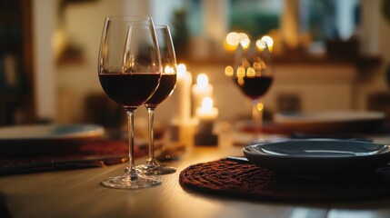 Moderate drinking during an intimate dinner at home. Featuring connection and balance
