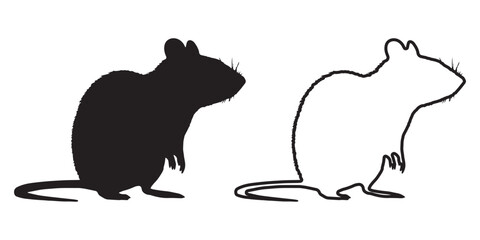 Rat Silhouette - Perfect for Graphic Design - Clean Rodent Art - Rat Vector - Rat Icon

