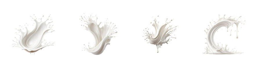 Fototapeta premium Dramatic Milk Splash on Black Background