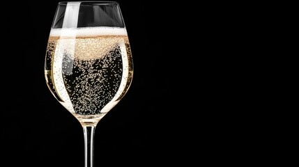 Celebrating elegance champagne glass for luxury events studio shot gourmet black background