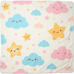 Kawaii Pastel Cloud Throw Blanket Cute Cozy Aesthetic Bedding

