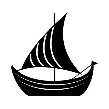 Feluca Silhouette Vector for Digital and Print Media