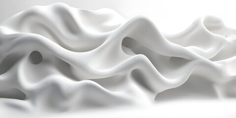 Fototapeta premium Abstract White Fabric Drape (2)