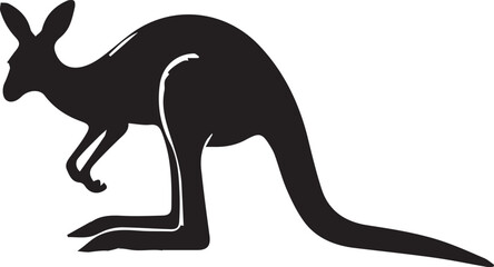 Fototapeta premium Kangaroo silhouette vector EPS