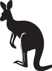 Fototapeta premium Kangaroo silhouette vector EPS