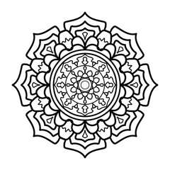 Creative luxury ornamental mandala design background. Decorative greeting card. Design for invitation, wedding card, Diwali, decoration. India, Indian, Arabic, Damask, Asian.