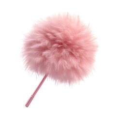 Pink Pom with Fluffy Ball Isolated on Transparent Background