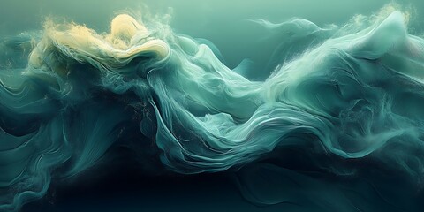 Obraz premium Abstract Liquid Movement, Dynamic Flow, Underwater Scene, Background Use