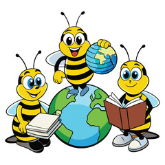 bee and honey