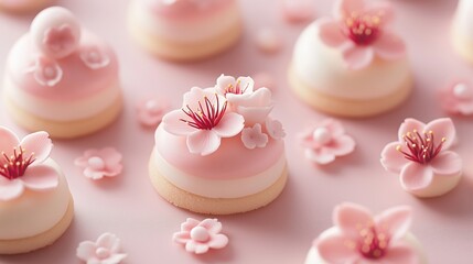 Cherry blossom themed exquisite dessert