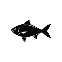 Hilsa Fish Silhouette Vector | Black Hilsa Fish Illustration | Hilsa Fish Art Design
