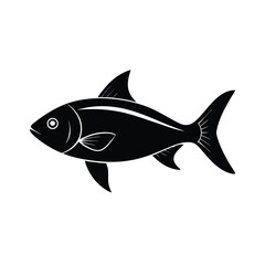 Hilsa Fish Silhouette Vector | Black Hilsa Fish Illustration | Hilsa Fish Art Design