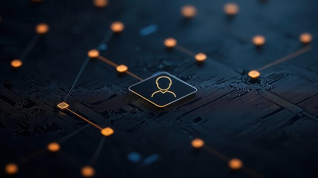 Network of interconnected faces with a single hacker silhouette in the center, illustrating mass data theft