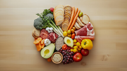 Background of healthy foods and balance nutrition.