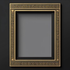 gold frame on black background