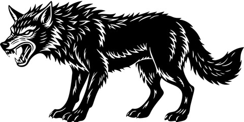 wolf head vector