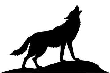 black wolf vector illustration