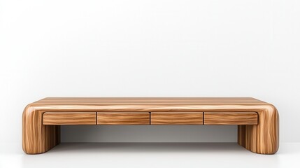 Stylish wooden coffee table with a minimalist design, perfect for modern living spaces and interior decor inspiration.