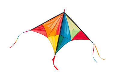 Colorful kite isolated On white background PNG
