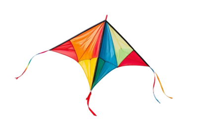 Colorful kite isolated On white background PNG
