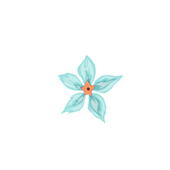 blue flower icon illustration without background