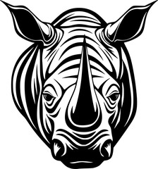 Obraz premium Rhinoceros - Minimalist and Flat Logo - Vector illustration