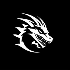 Dragon | Black and White Vector illustration