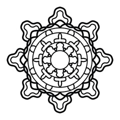 Black and white mandala background design