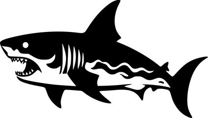 Obraz premium Shark | Minimalist and Simple Silhouette - Vector illustration