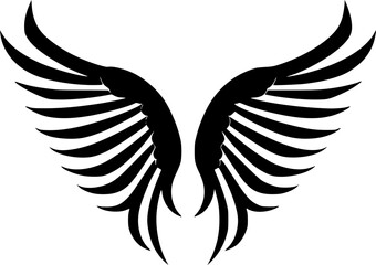 Obraz premium Angel Wings | Minimalist and Simple Silhouette - Vector illustration